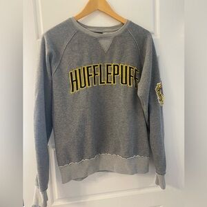 Gray Hufflepuff Sweatshirt Harry Potter Unisex Medium Warner Bros Universal
